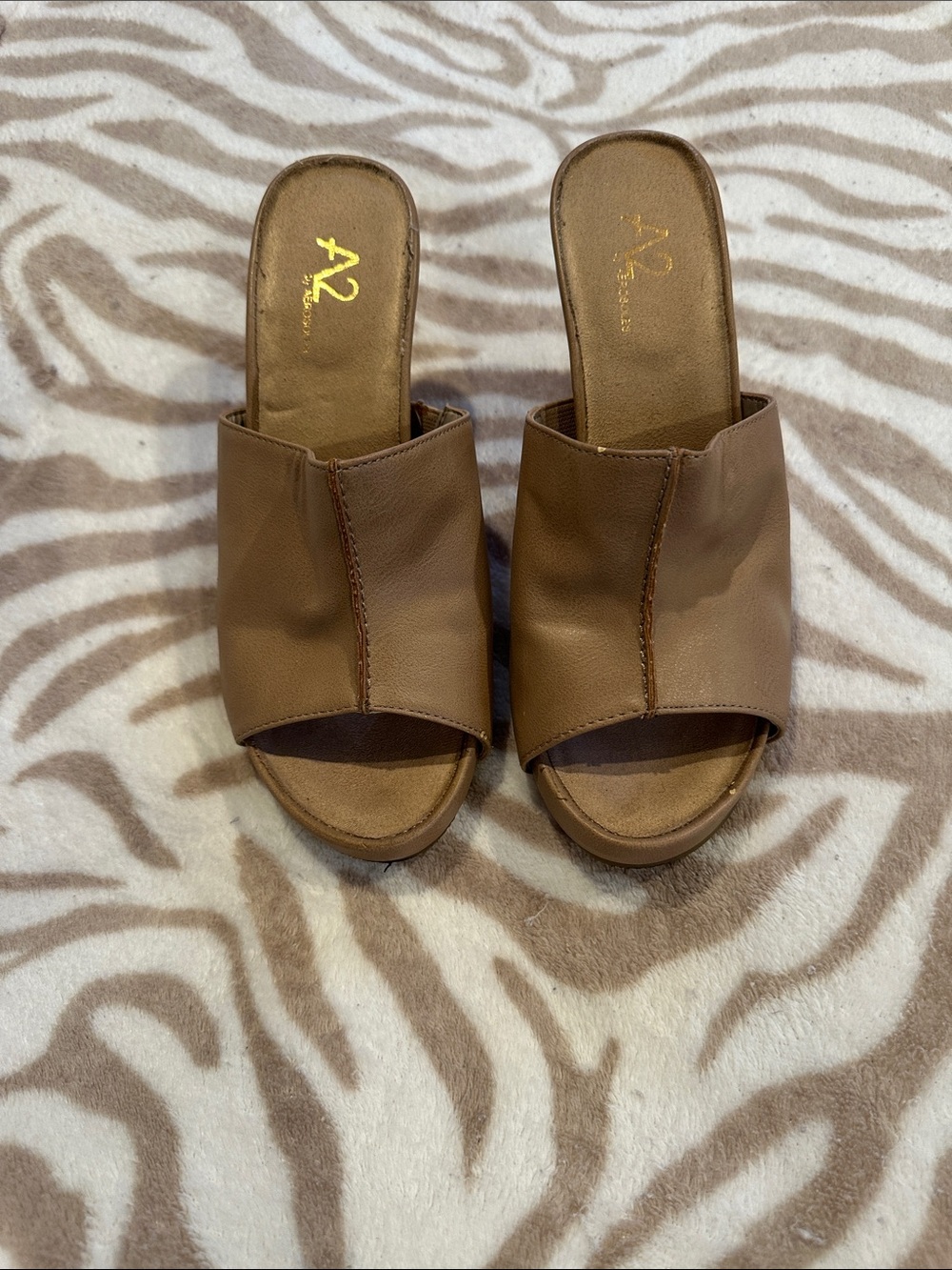 Tan Wedge Sandals for Women